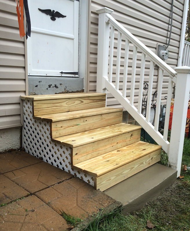 Exterior Wood Steps - Glenside | JR Carpentry &amp; Tile